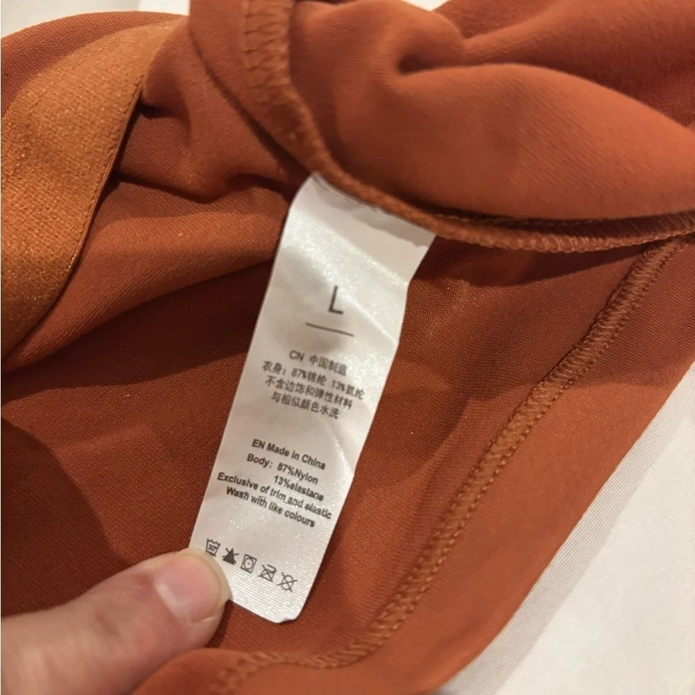 Orange Padded Bralette Sports Bra Size Large NWT
